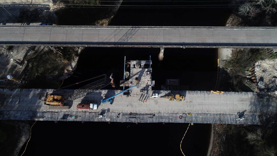 Bridge construction with drilled shaft foundations